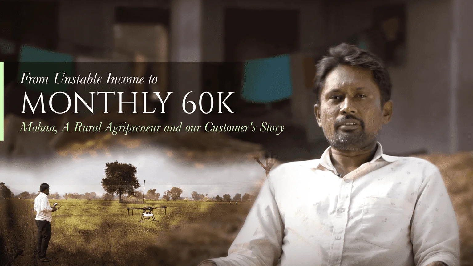 Mohan - A Marut Drone owner in Maharashtra earns 60k ~ 70k per month using AG365